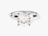 Cushion cut diamond engagement ring in platinum setting