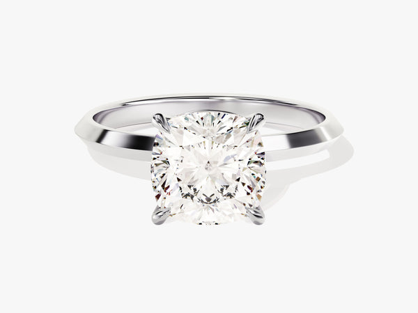 Cushion cut diamond engagement ring in platinum setting