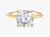 Knife Edge Cushion Lab Grown Diamond Engagement Ring (3.00 CT)