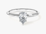 Knife Edge Pear Moissanite Engagement Ring (1.00 CT)