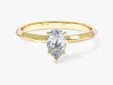 Knife Edge Pear Moissanite Engagement Ring (1.00 CT)