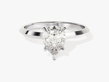 Knife Edge Pear Lab Grown Diamond Engagement Ring (1.50 CT)