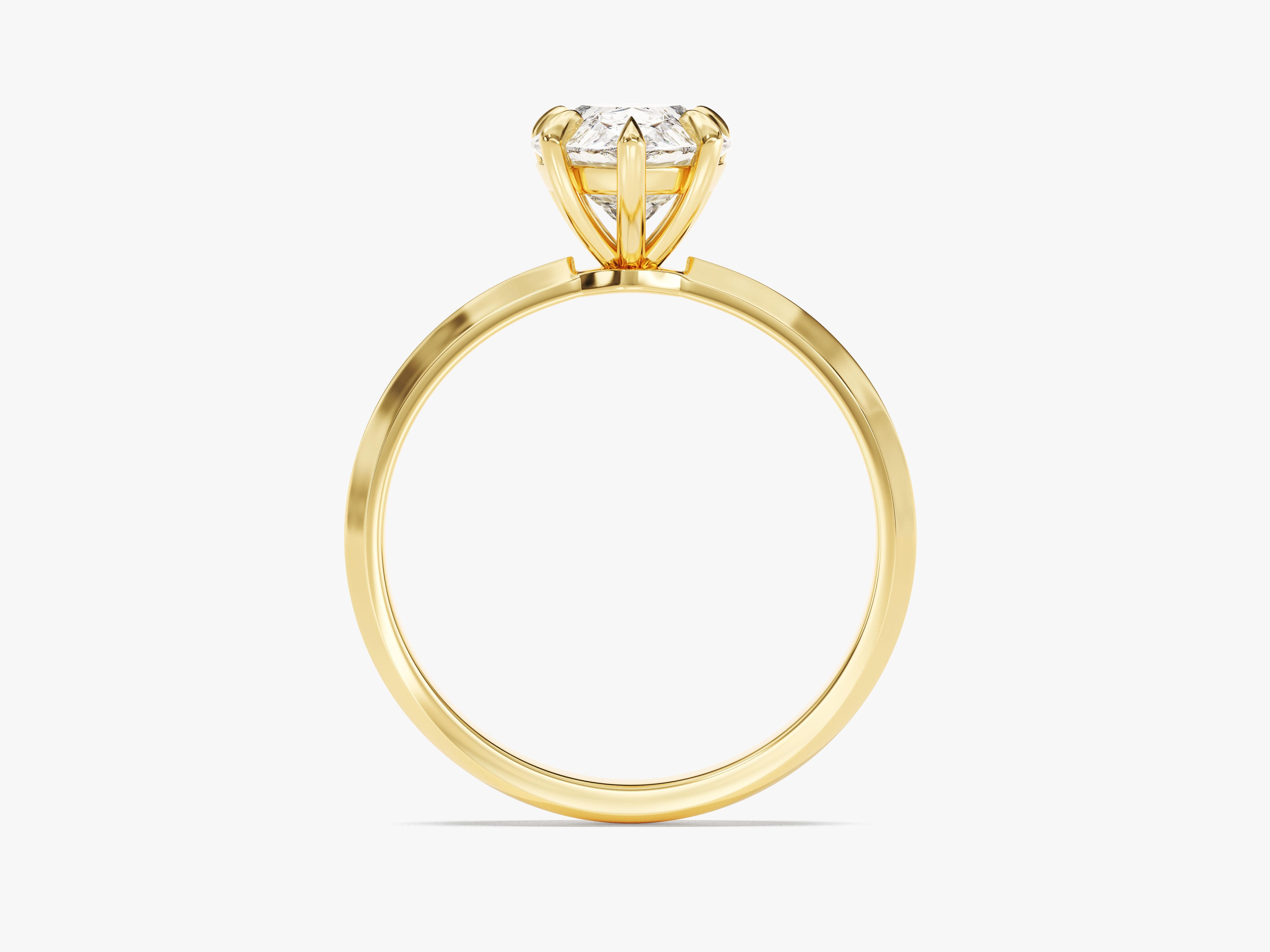 Gold solitaire diamond ring for jewelry lovers