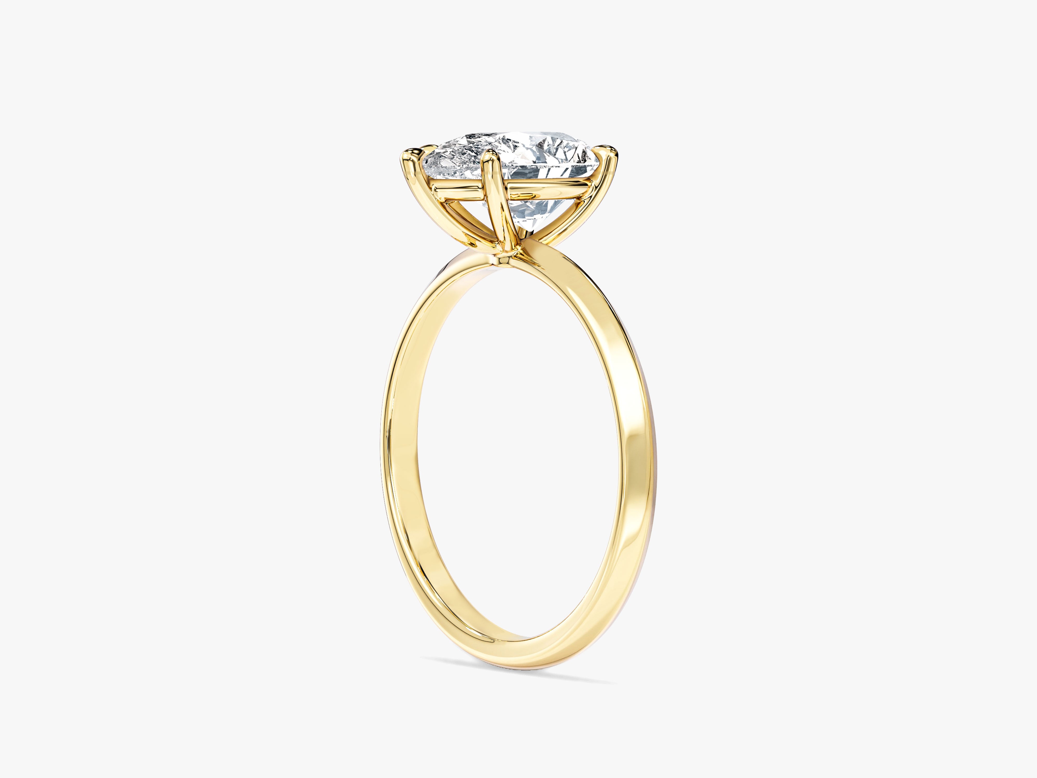 Knife Edge Pear Moissanite Engagement Ring (2.00 CT)
