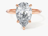 Knife Edge Pear Lab Grown Diamond Engagement Ring (3.00 CT)