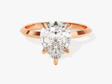 Rose gold pear cut diamond engagement ring
