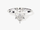 Knife Edge Pear Moissanite Engagement Ring (3.00 CT)