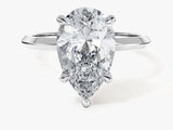 Knife Edge Pear Lab Grown Diamond Engagement Ring (3.00 CT)
