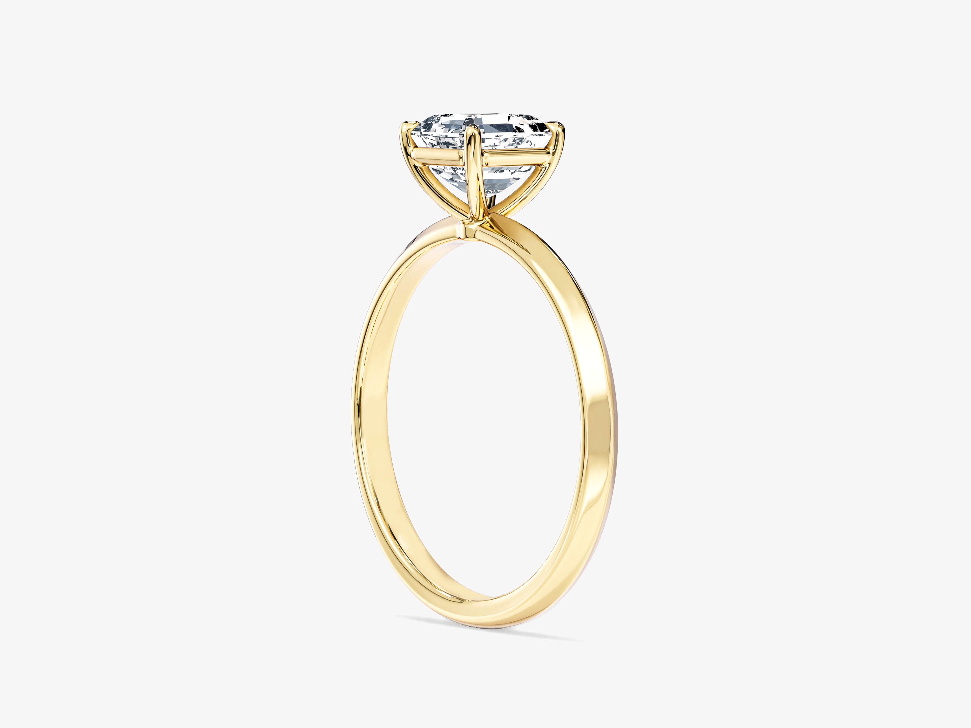 Knife Edge Asscher Moissanite Engagement Ring (1.00 CT)