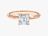 Knife Edge Asscher Moissanite Engagement Ring (1.00 CT)