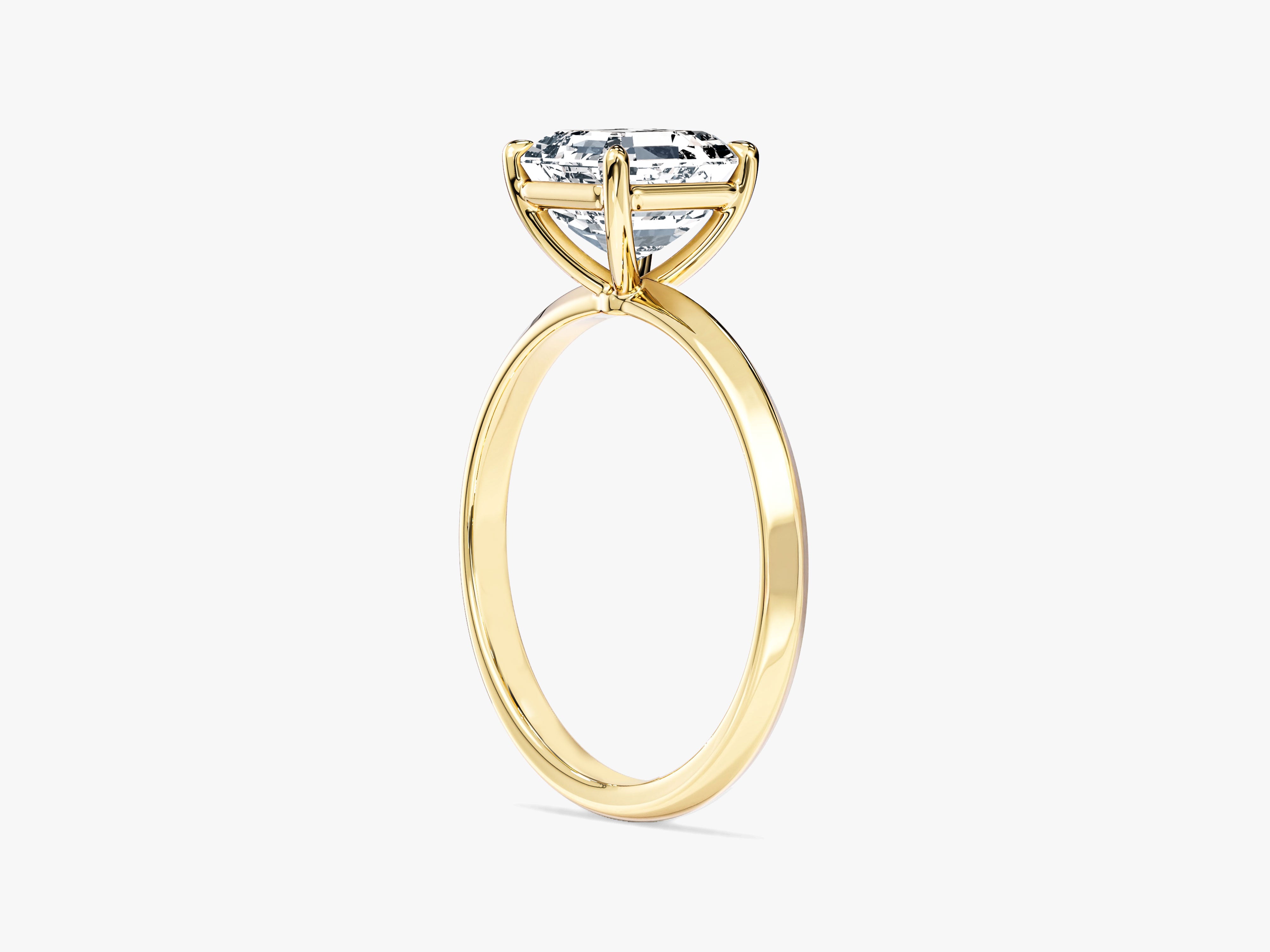 Knife Edge Asscher Moissanite Engagement Ring (1.50 CT)