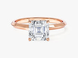 Knife Edge Asscher Moissanite Engagement Ring (1.50 CT)