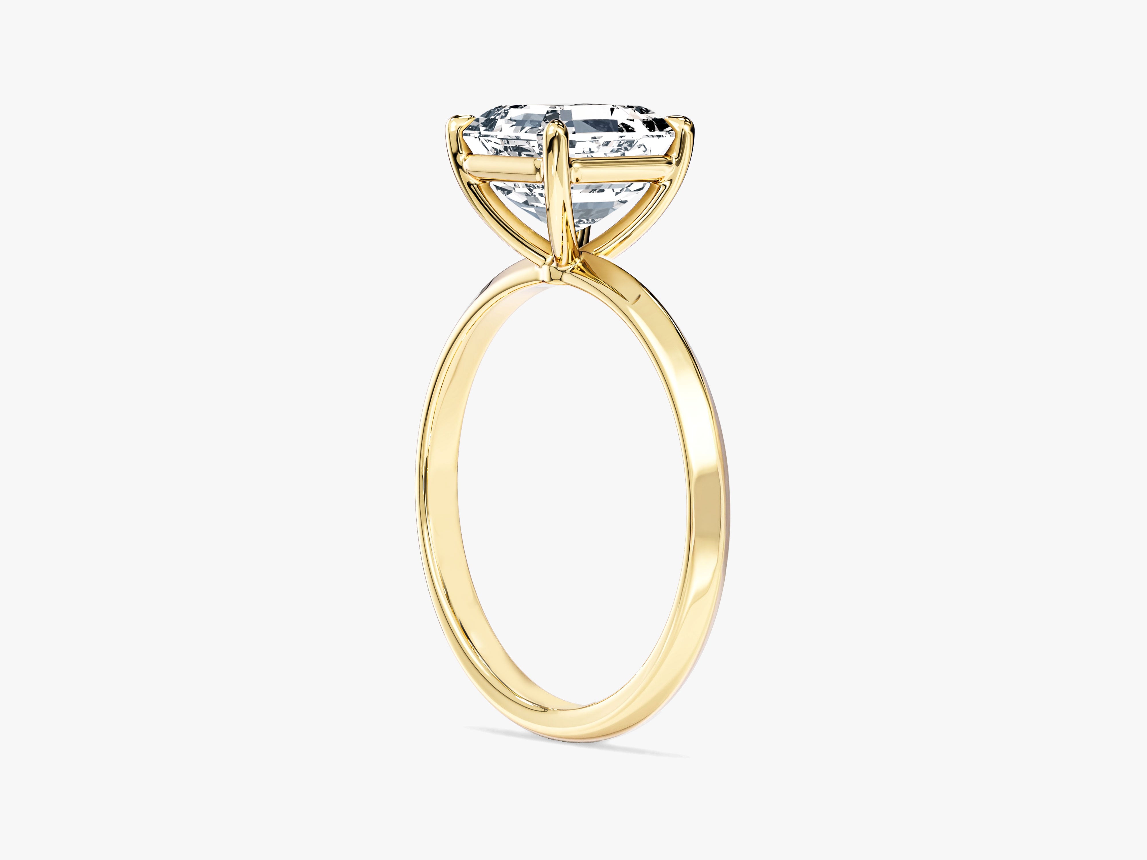 Knife Edge Asscher Moissanite Engagement Ring (2.00 CT)