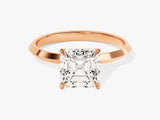 Knife Edge Asscher Diamond Engagement Ring (2.00 CT)