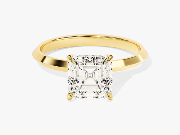 Knife Edge Asscher Lab Grown Diamond Engagement Ring (2.00 CT)