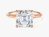 Knife Edge Asscher Lab Grown Diamond Engagement Ring (3.00 CT)