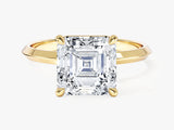 Knife Edge Asscher Lab Grown Diamond Engagement Ring (3.00 CT)