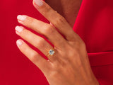 Knife Edge Asscher Moissanite Engagement Ring (3.00 CT)