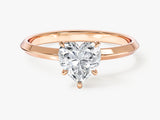Knife Edge Heart Moissanite Engagement Ring (1.00 CT)