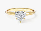 Knife Edge Heart Moissanite Engagement Ring (1.00 CT)