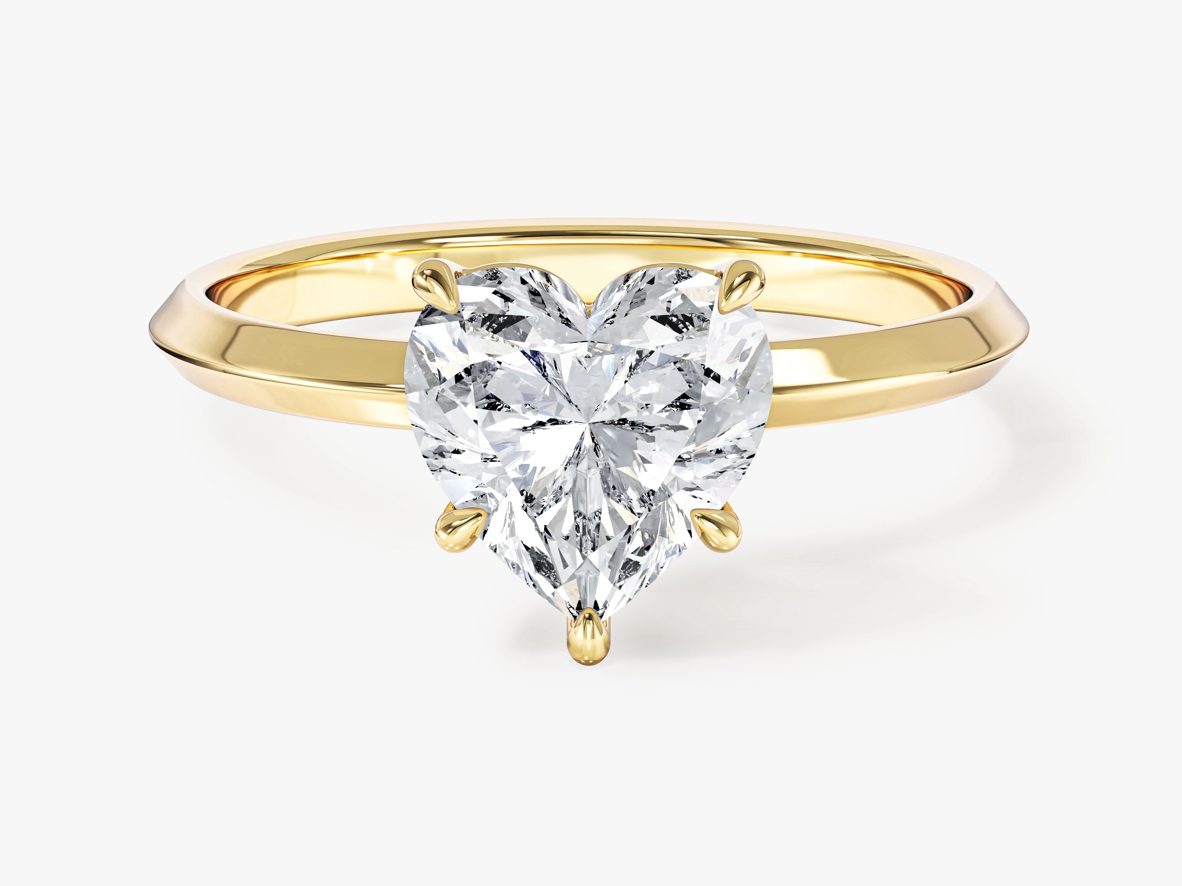 Knife Edge Heart Moissanite Engagement Ring (1.50 CT)