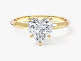 Knife Edge Heart Lab Grown Diamond Engagement Ring (1.50 CT)
