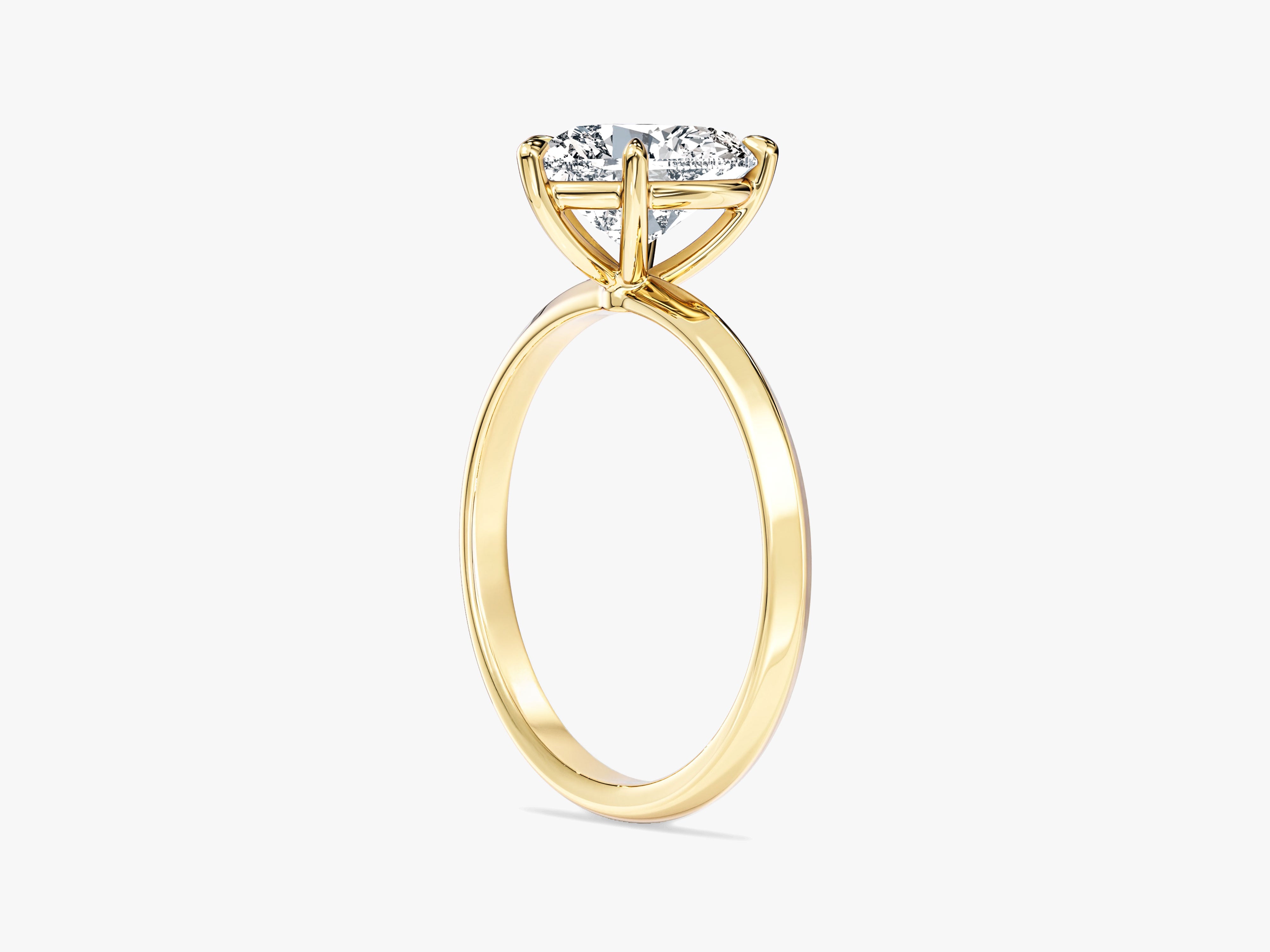 Knife Edge Heart Moissanite Engagement Ring (2.00 CT)