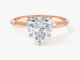 Knife Edge Heart Moissanite Engagement Ring (2.00 CT)
