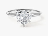 Knife Edge Heart Moissanite Engagement Ring (2.00 CT)