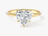 Knife Edge Heart Moissanite Engagement Ring (2.00 CT)
