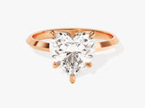 Knife Edge Heart Moissanite Engagement Ring (3.00 CT)