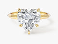 Knife Edge Heart Moissanite Engagement Ring (3.00 CT)