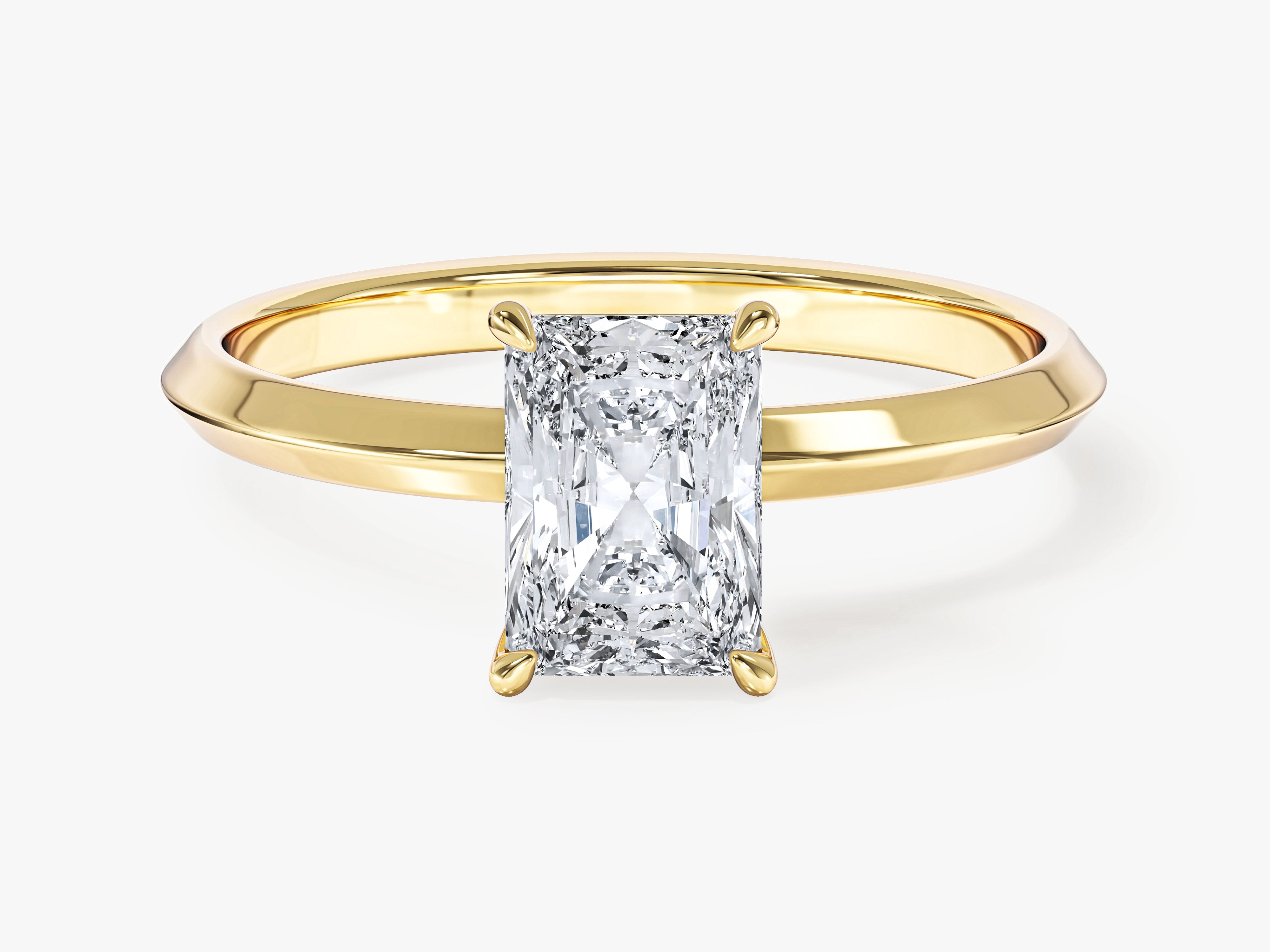 Knife Edge Radiant Lab Grown Diamond Engagement Ring (1.00 CT)