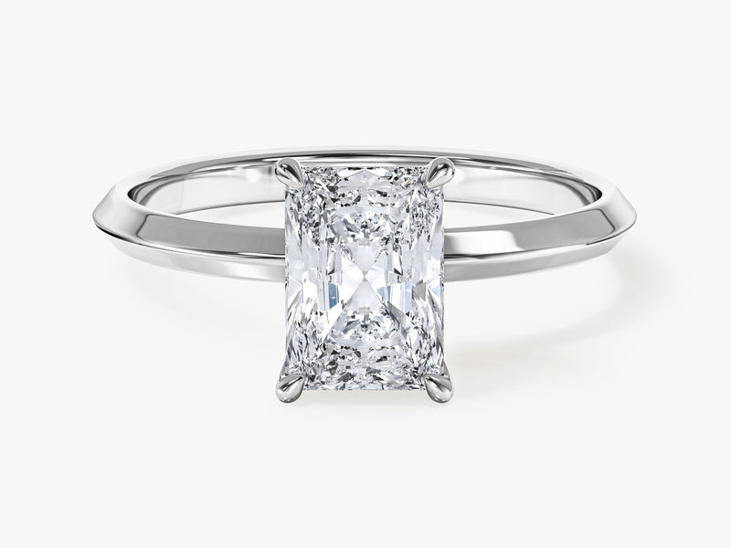 Knife Edge Radiant Moissanite Engagement Ring (1.50 CT)