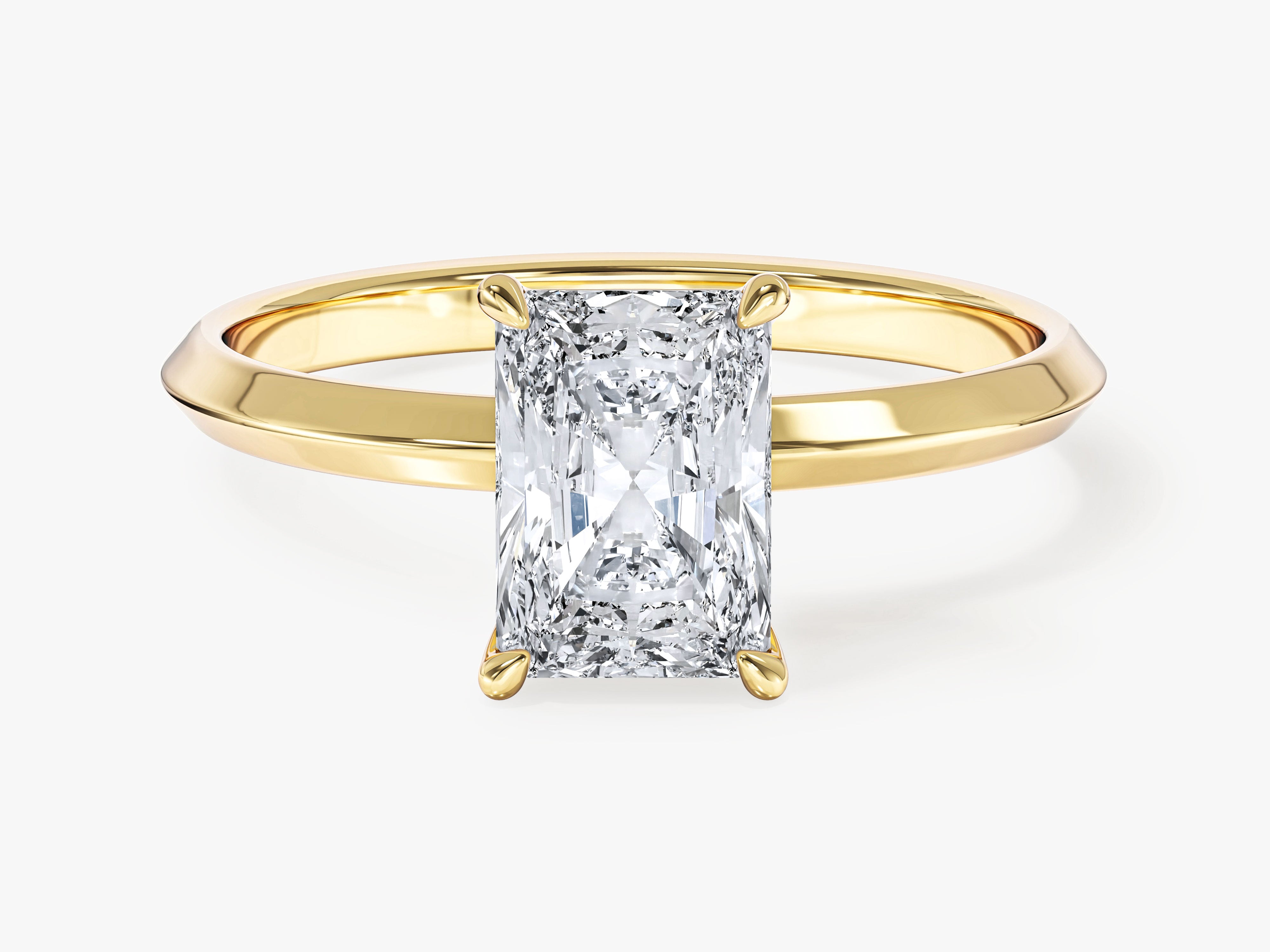 Knife Edge Radiant Lab Grown Diamond Engagement Ring (1.50 CT)