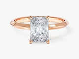 Knife Edge Radiant Lab Grown Diamond Engagement Ring (2.00 CT)
