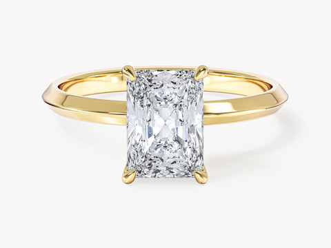 Knife Edge Radiant Moissanite Engagement Ring (2.00 CT)