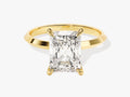 Knife Edge Radiant Moissanite Engagement Ring (3.00 CT)