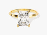 Knife Edge Radiant Moissanite Engagement Ring (3.00 CT)