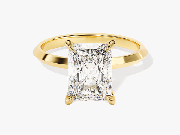 Knife Edge Radiant Moissanite Engagement Ring (3.00 CT)