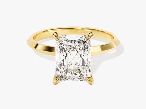 Knife Edge Radiant Moissanite Engagement Ring (3.00 CT)