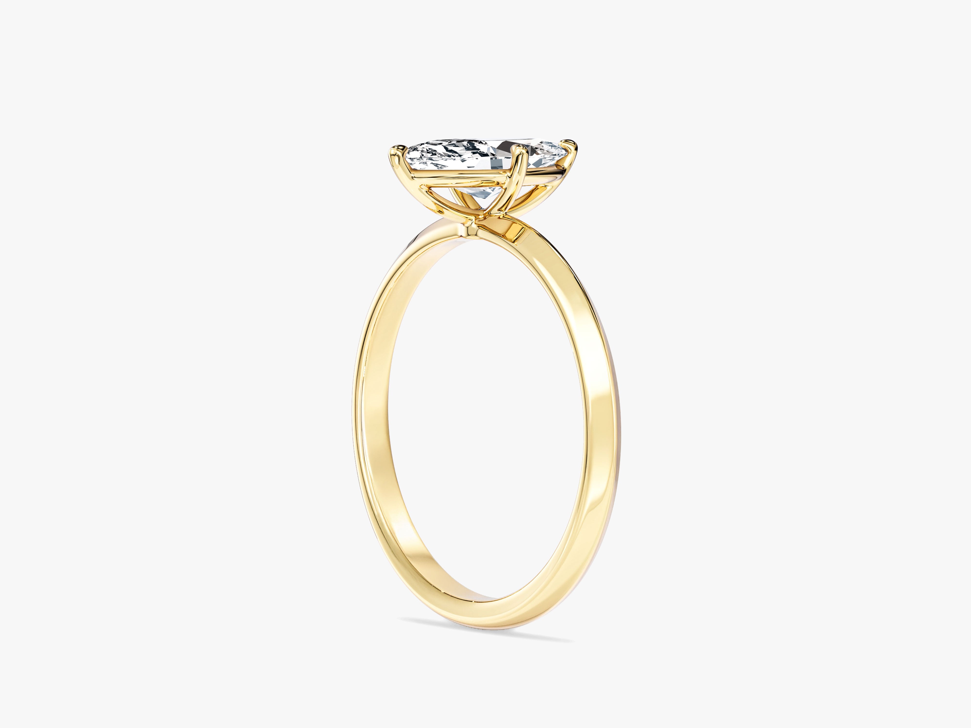Knife Edge Marquise Lab Grown Diamond Engagement Ring (1.00 CT)