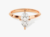 Knife Edge Marquise Diamond Engagement Ring (1.00 CT)