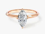 Knife Edge Marquise Lab Grown Diamond Engagement Ring (1.00 CT)
