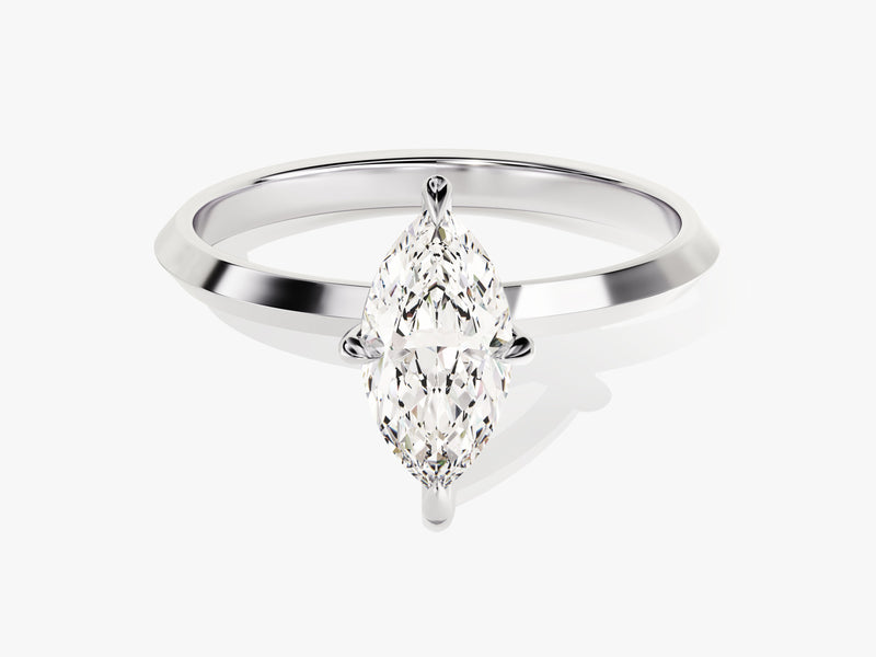 Knife Edge Marquise Diamond Engagement Ring (1.00 CT)