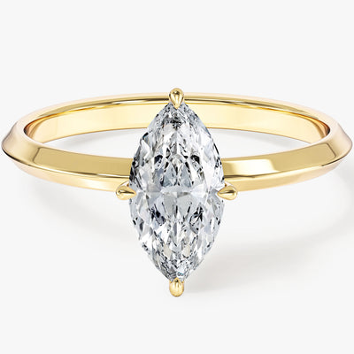 Knife Edge Marquise Moissanite Engagement Ring (1.00 CT)