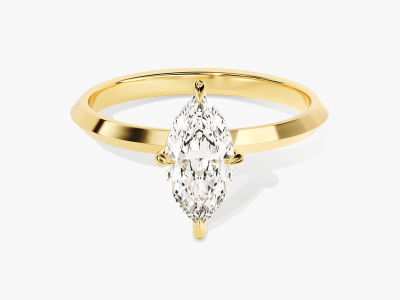 Knife Edge Marquise Diamond Engagement Ring (1.00 CT)