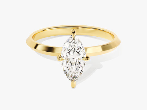 Knife Edge Marquise Moissanite Engagement Ring (1.00 CT)