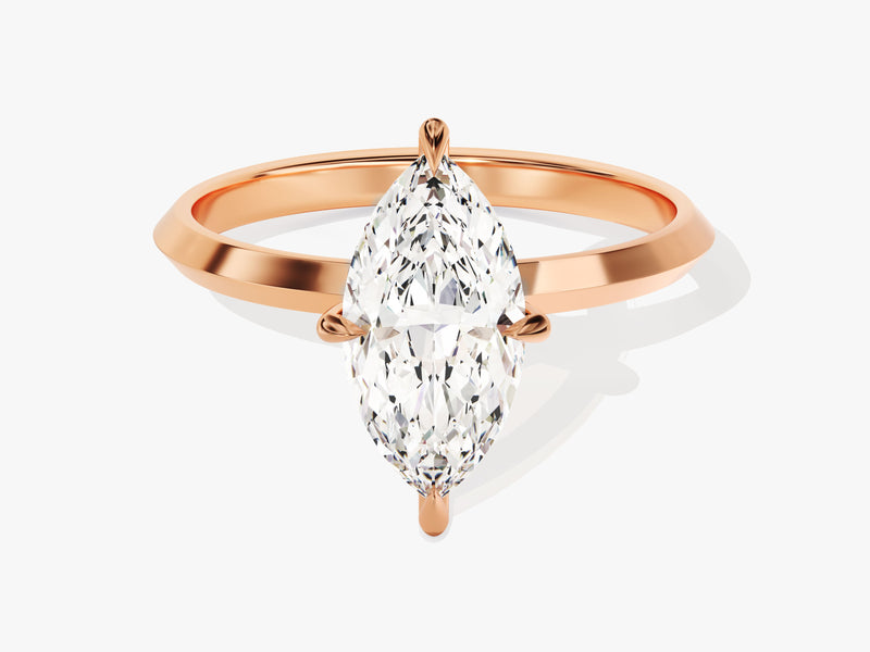 Knife Edge Marquise Lab Grown Diamond Engagement Ring (1.50 CT)