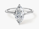 Moissanit Verlobungsring im Marquiseschliff mit Messer-Kante (1.50 CT)
